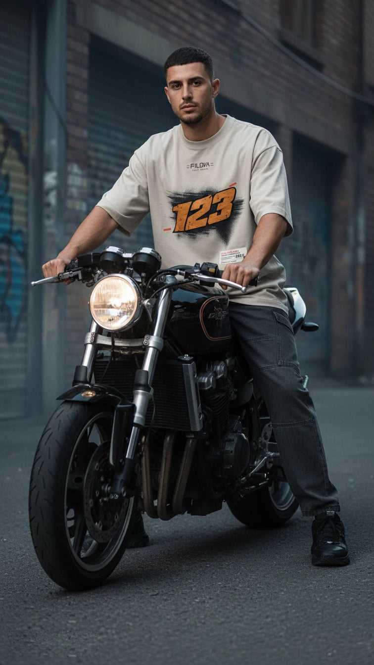 Filova racing 123 Apricot graphic T-shirt social image