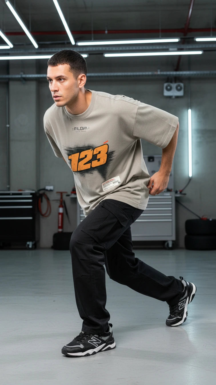 Filova racing 123 Apricot graphic T-shirt social image