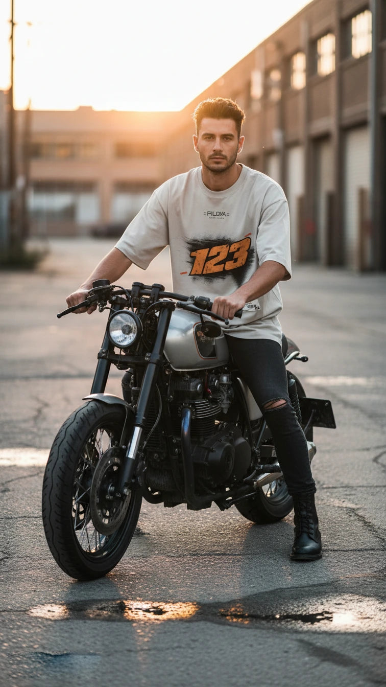 Filova racing 123 Apricot graphic T-shirt social image