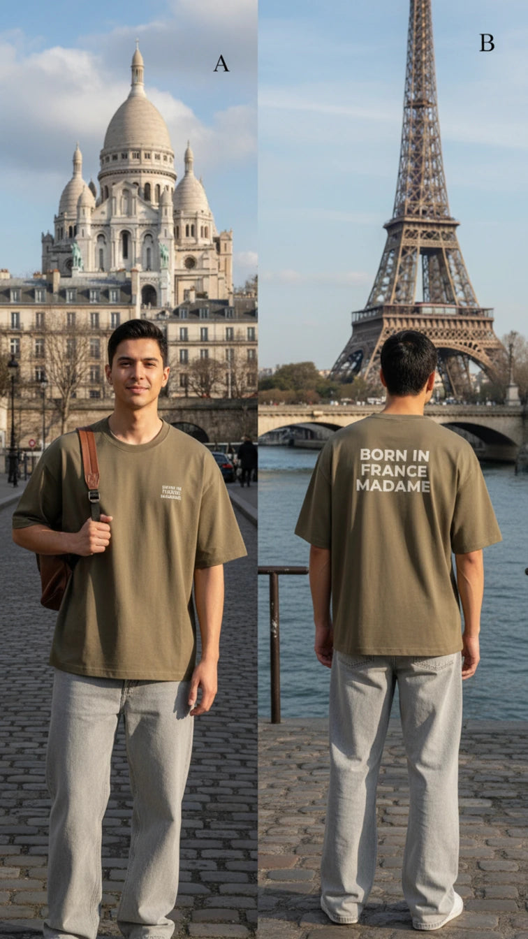 Born In France Madame Coffee graphic T-shirt social image