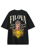 Filova Since 2026 Black graphic T-shirt, flat lay back view