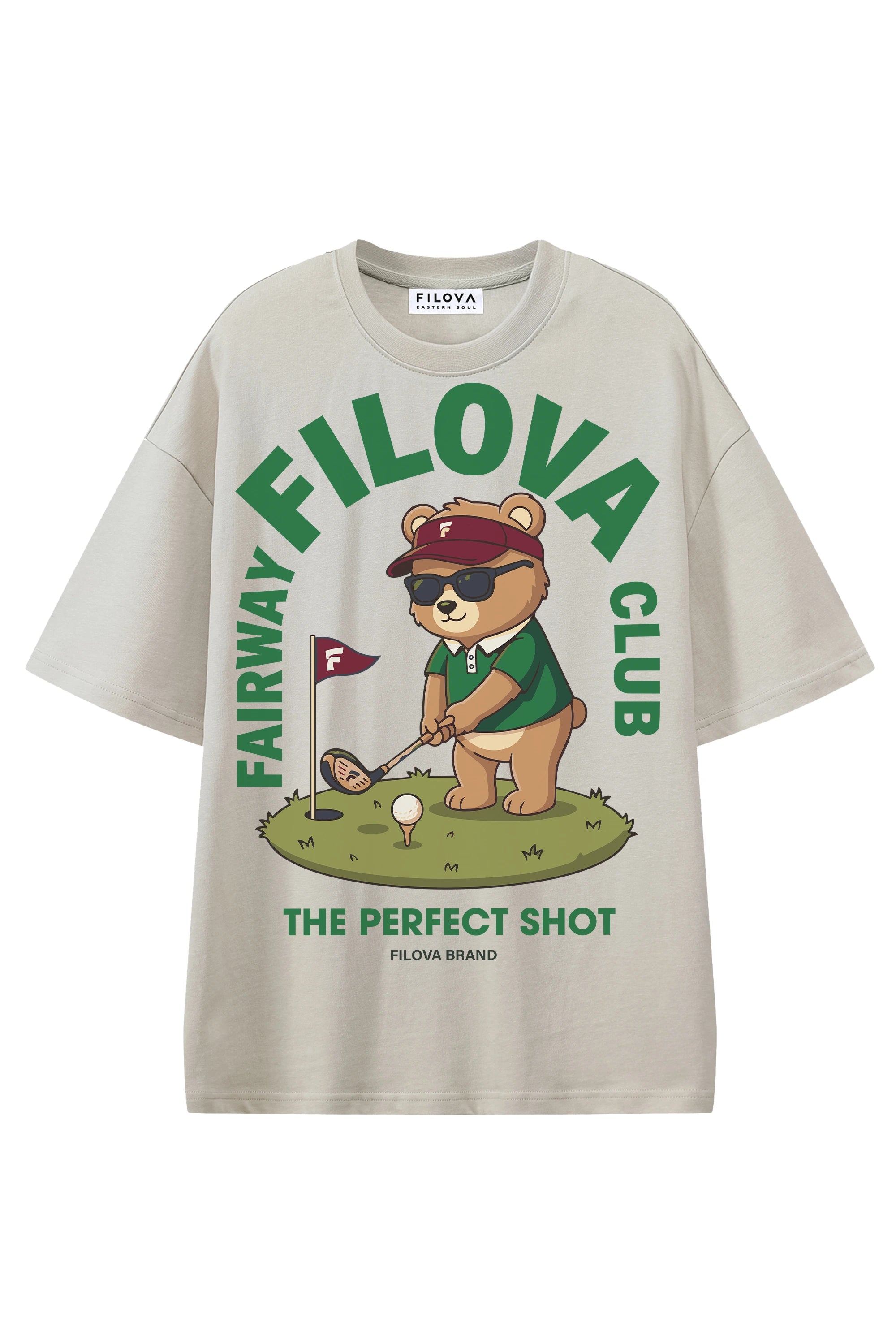 Fairway Filova Club Apricot graphic T-shirt, flat lay front view