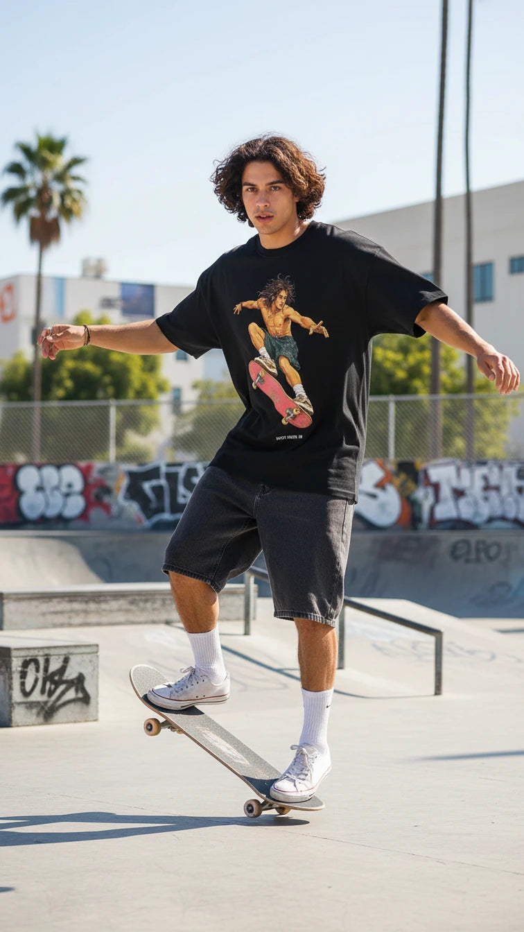 Skate Goods Black graphic T-shirt social image