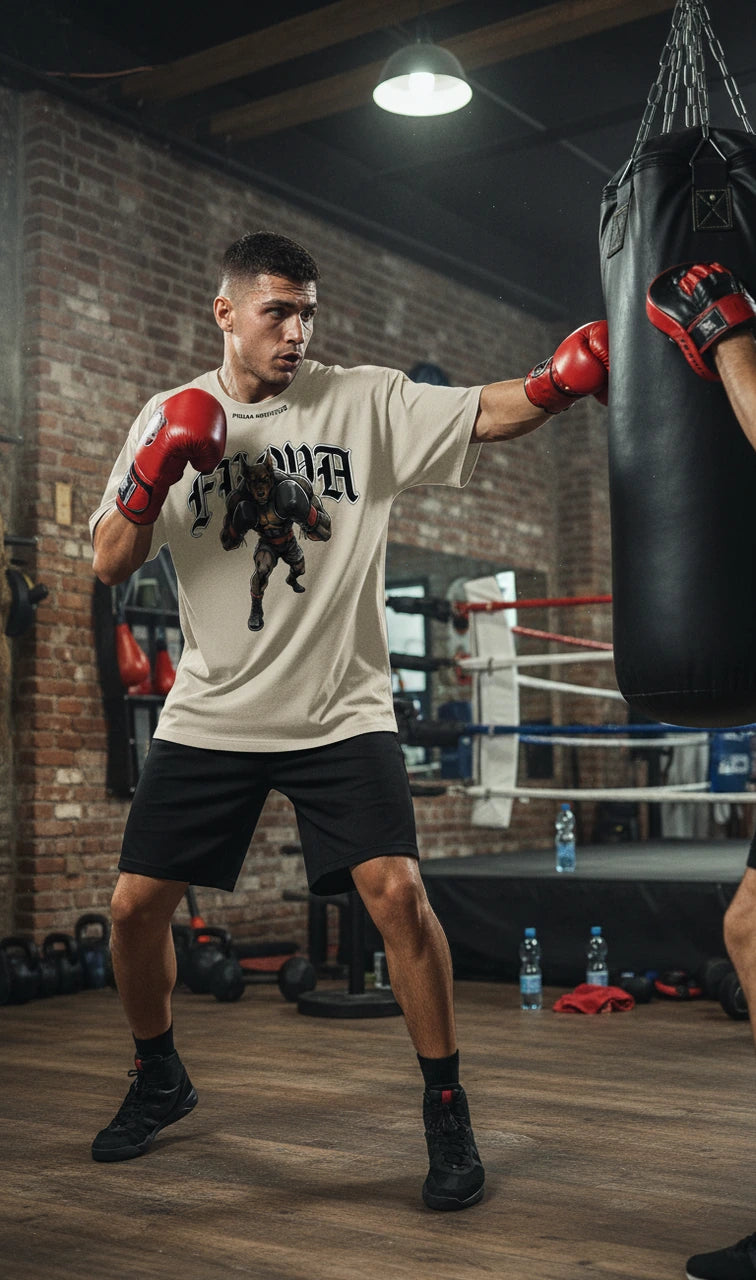 Boxing Dog Apricot graphic T-shirt social image