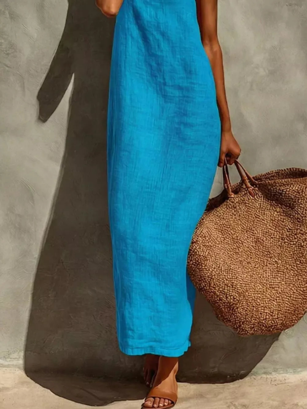 Relaxed Sleeveless Casual Maxi Dress – view 6