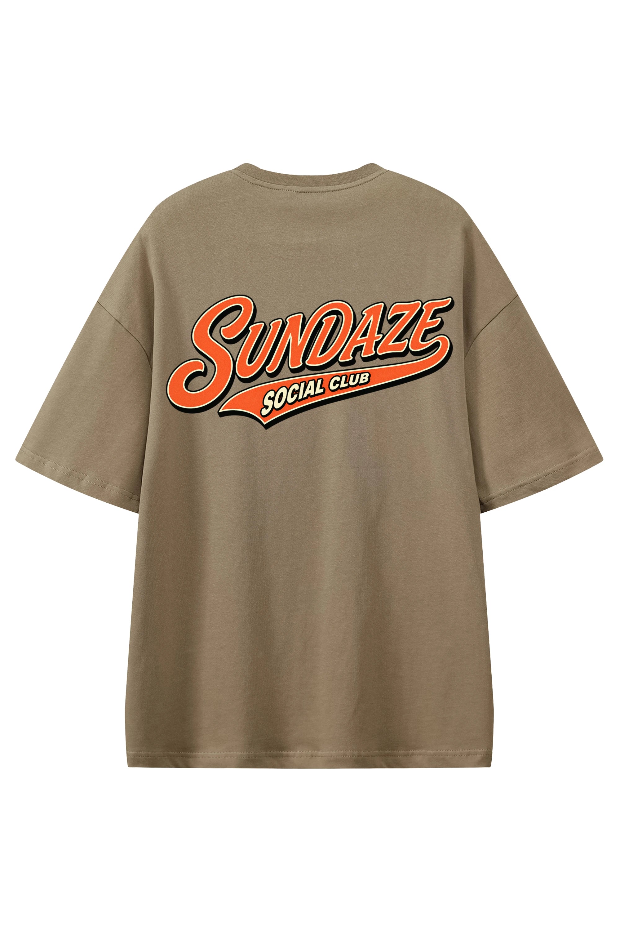 Sundaze Social Club Coffee graphic T-shirt, flat lay back view