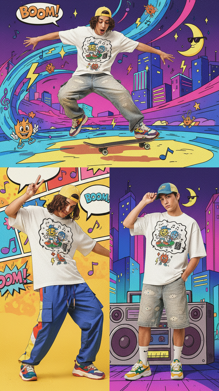 Original Street White graphic T-shirt social image