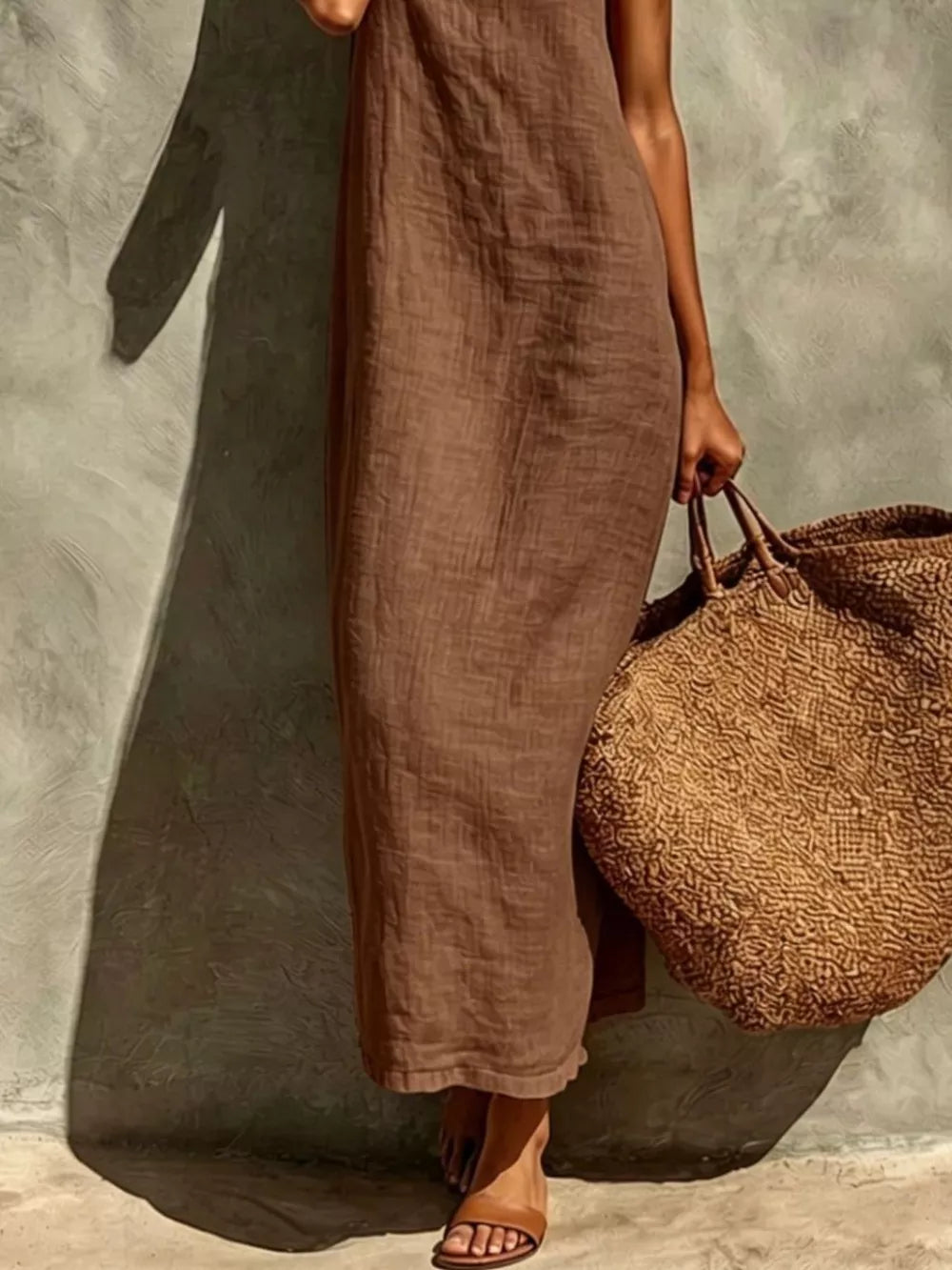 Relaxed Sleeveless Casual Maxi Dress – view 9