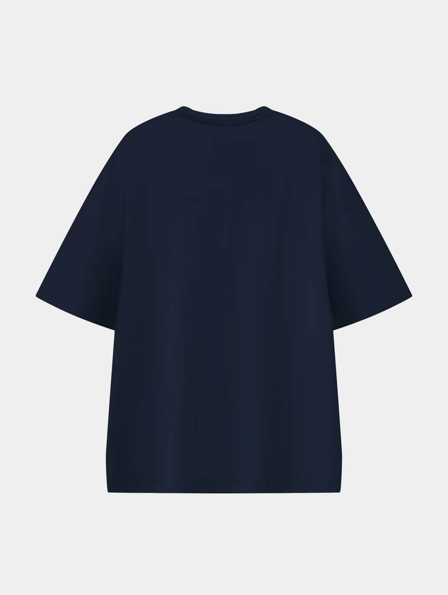 May Contain Thoughts Navy Blue graphic T-shirt, back view