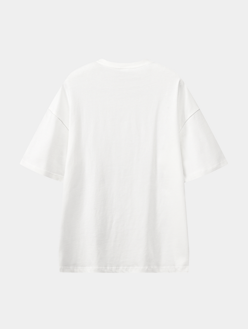 1999 Arcade White graphic T-shirt, back view