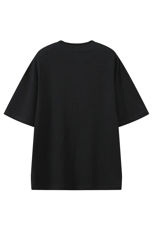 Cloud Nine Club Black graphic T-shirt, back view