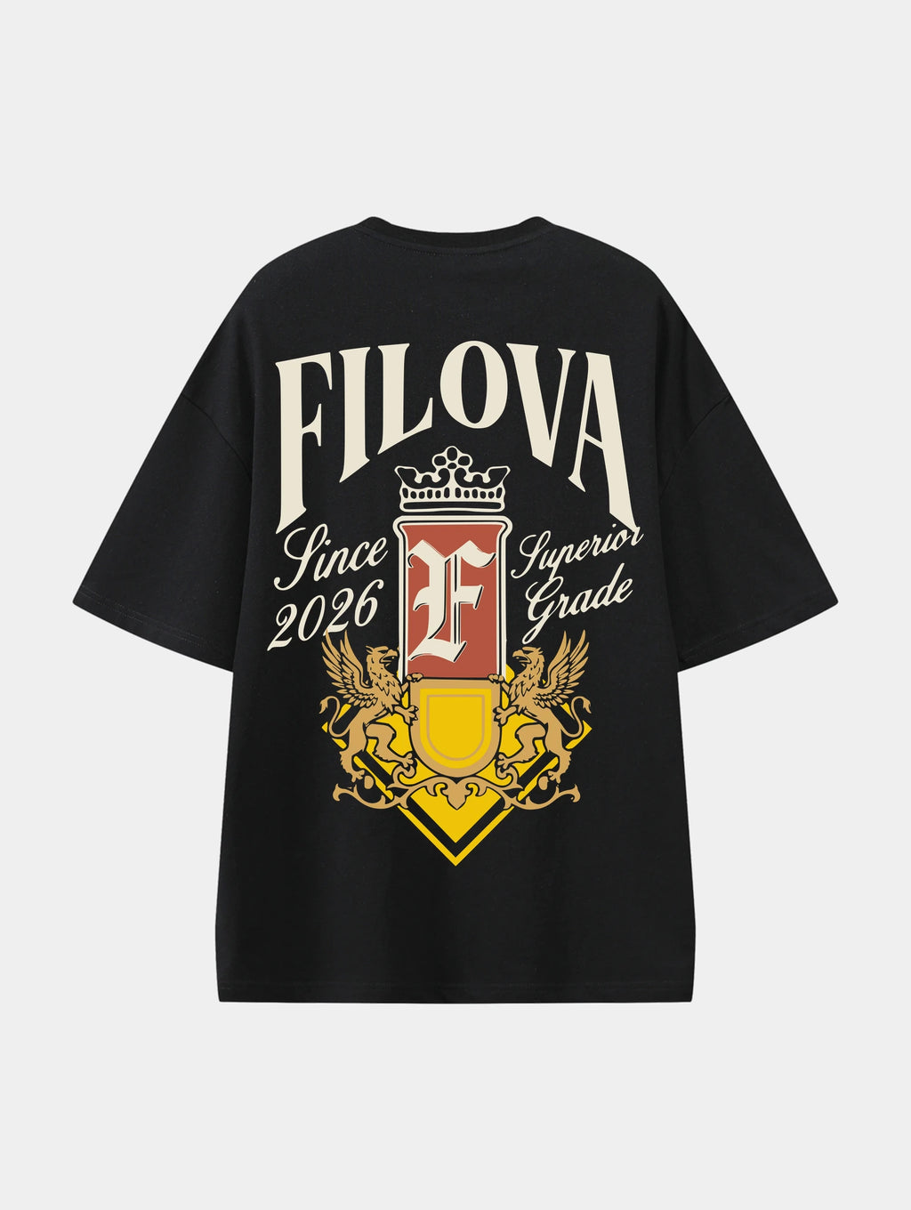 Filova Since 2026 Black graphic T-shirt, back view