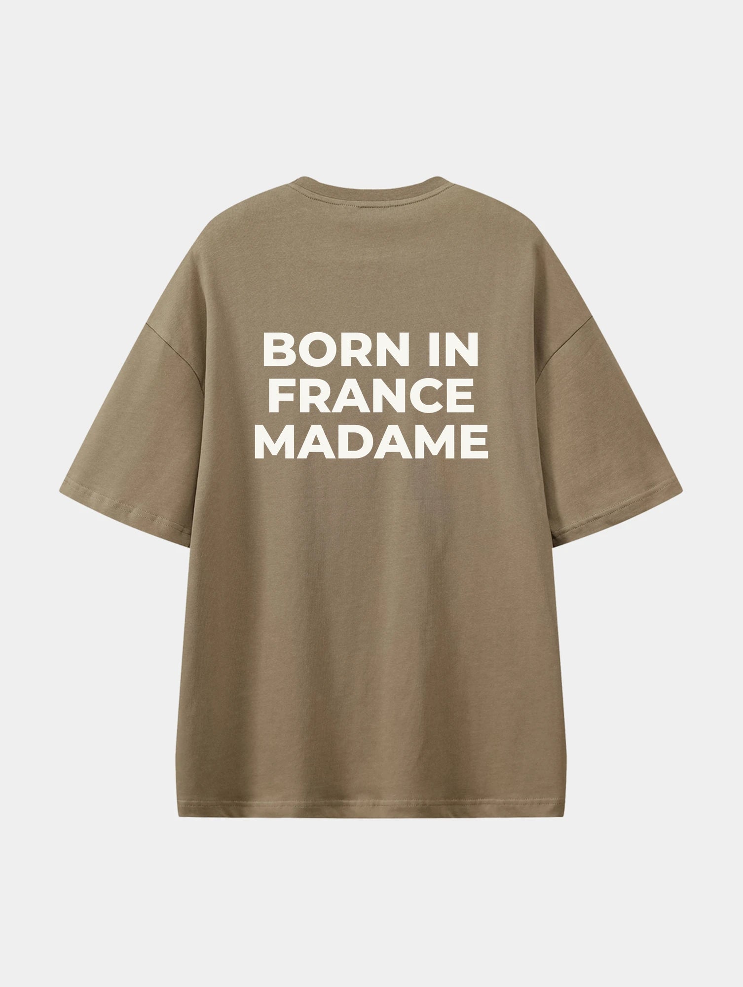 Born In France Madame Coffee graphic T-shirt, back view