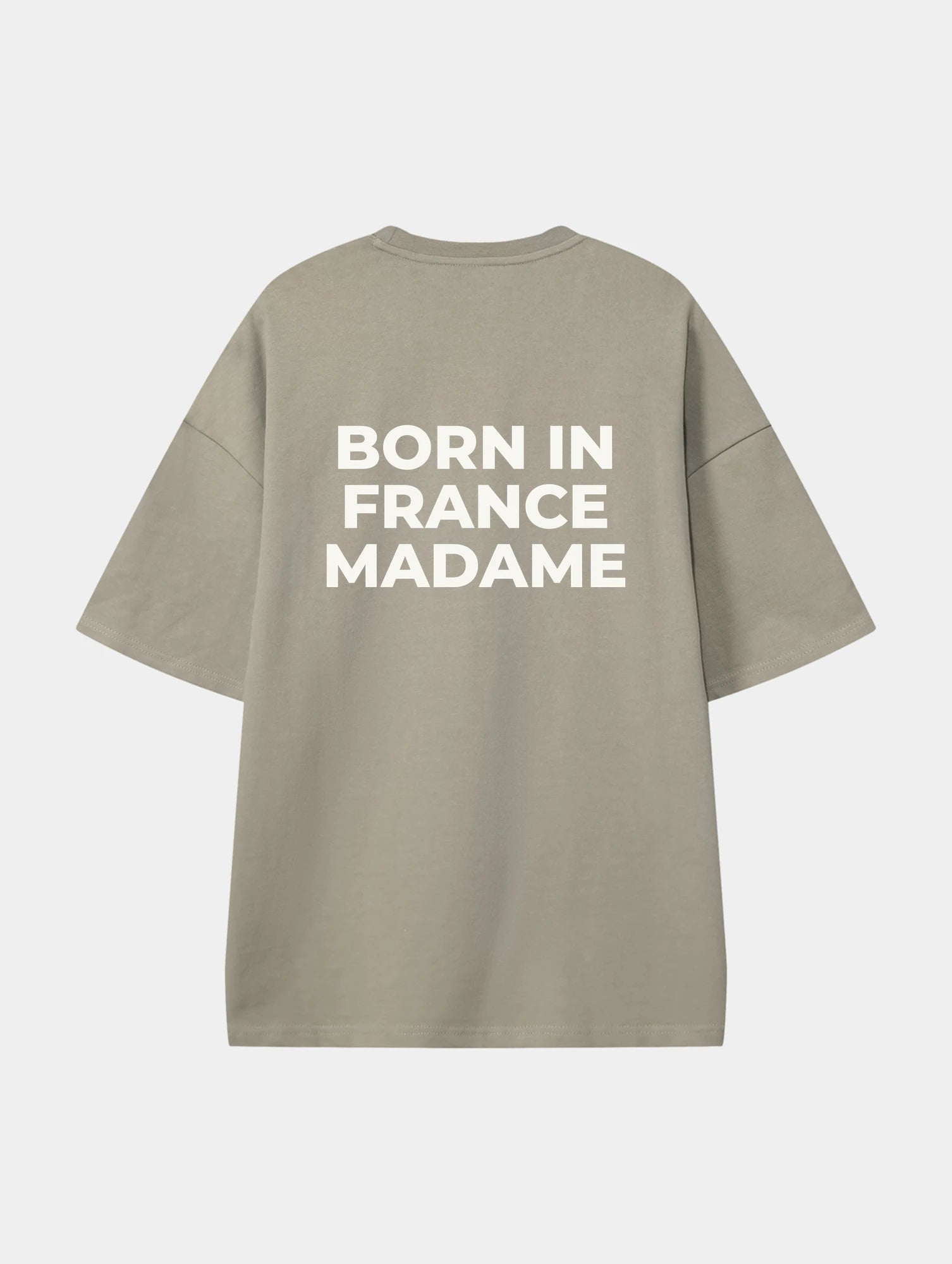 Born In France Madame Dark Apricot graphic T-shirt, back view