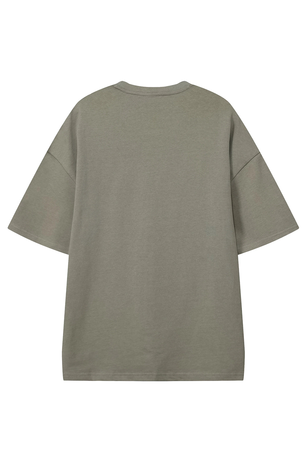 Slightly Confused Dark Gray graphic T-shirt, back view