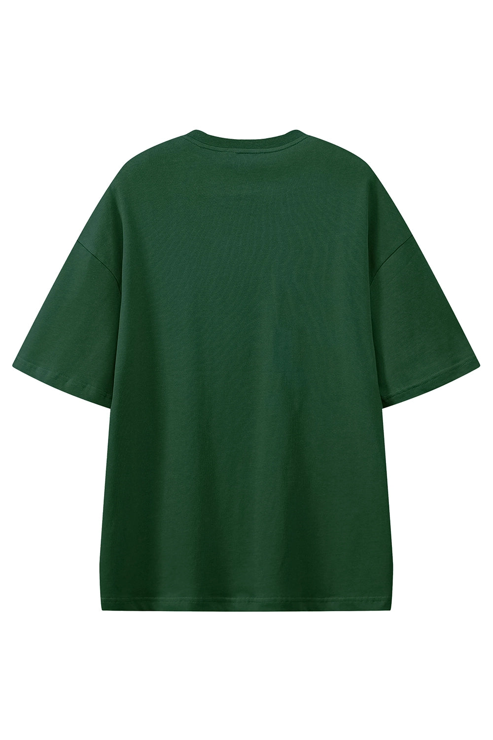 Born To Chill Forced To Work Dark Green graphic T-shirt, back view