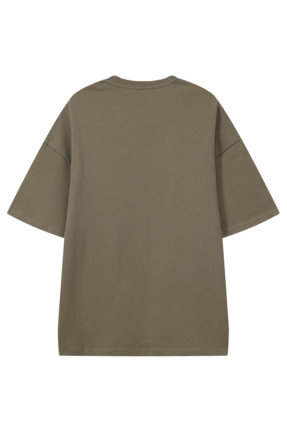 Hot Mess Premium Version Moss Green graphic T-shirt, back view
