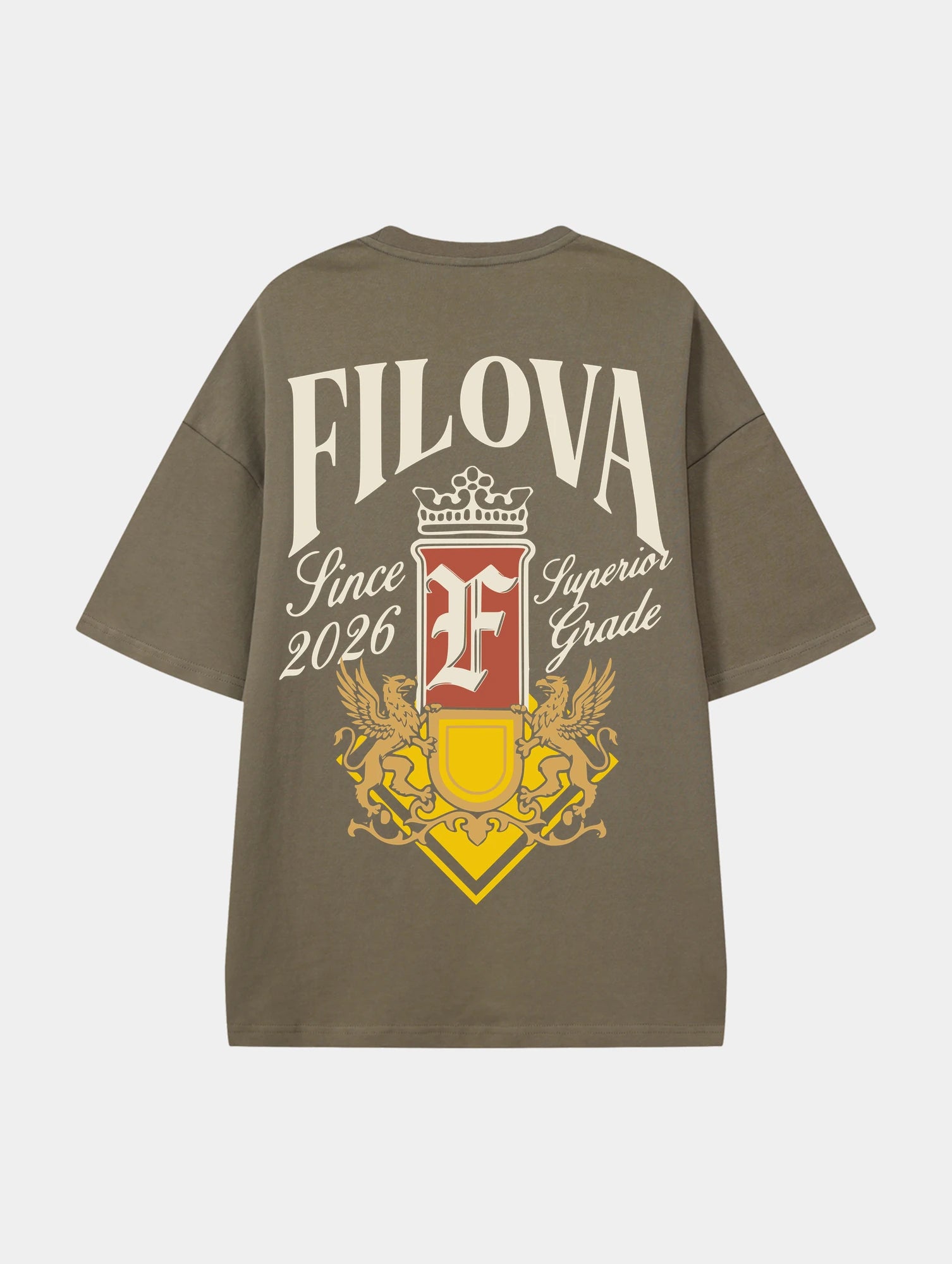 Filova Since 2026 Moss Green graphic T-shirt, back view