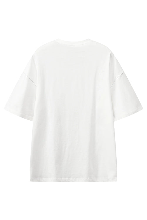 America The Beautiful White graphic T-shirt, back view