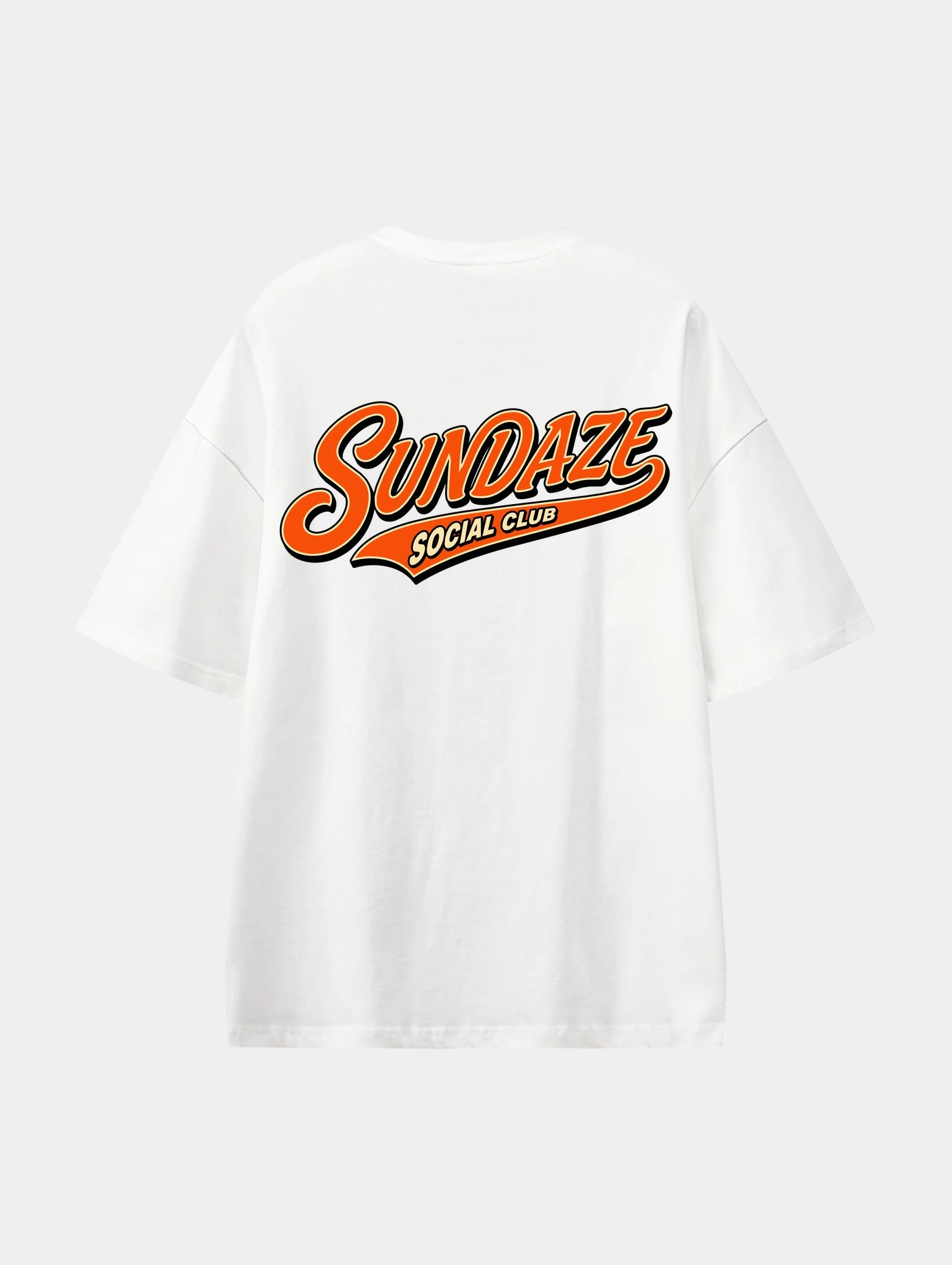 Sundaze Social Club White graphic T-shirt, back view