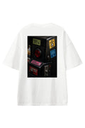 Midnight Snack Dept White graphic T-shirt, back view