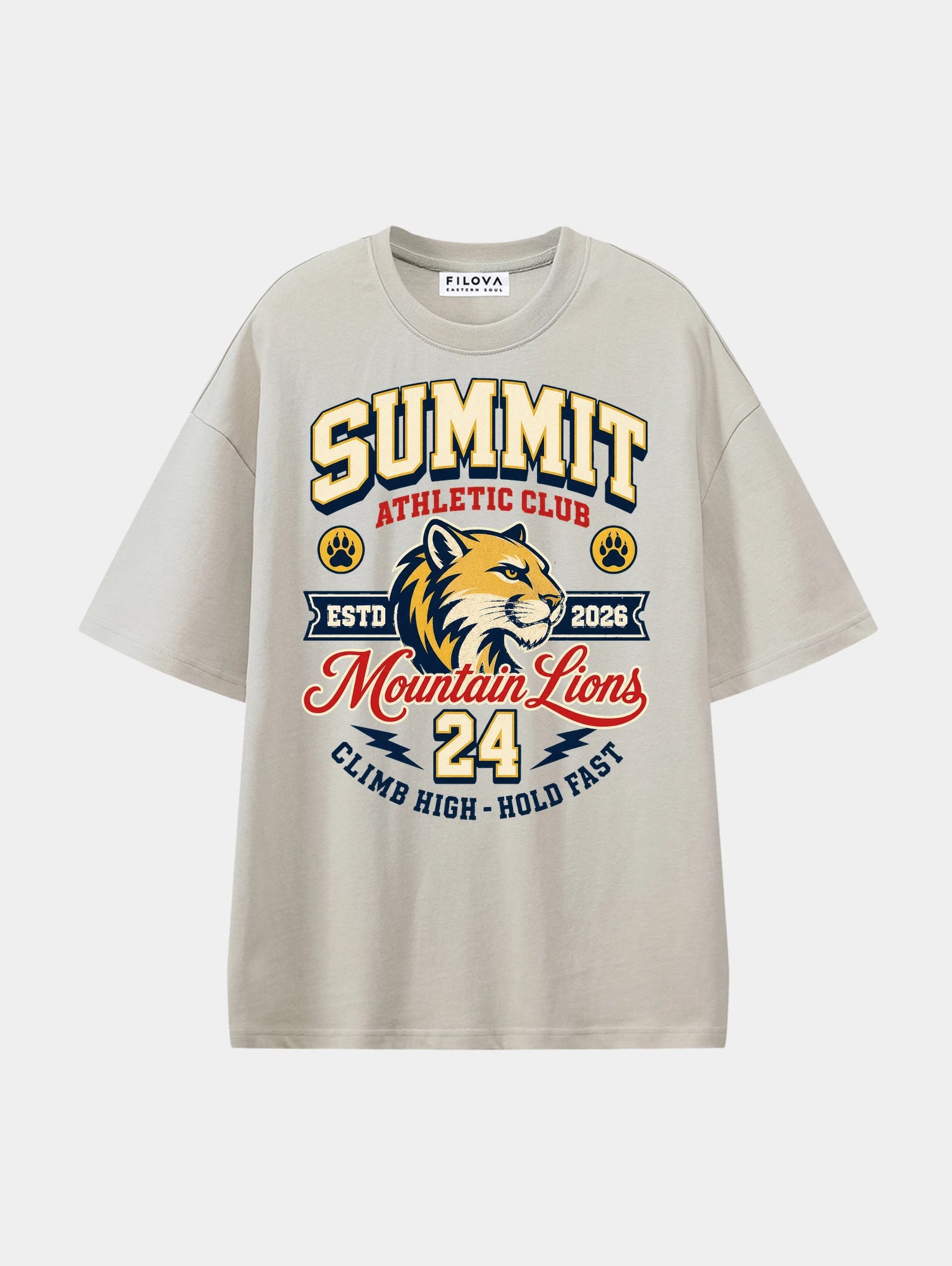 Summit Athletic Club Apricot graphic T-shirt, front view