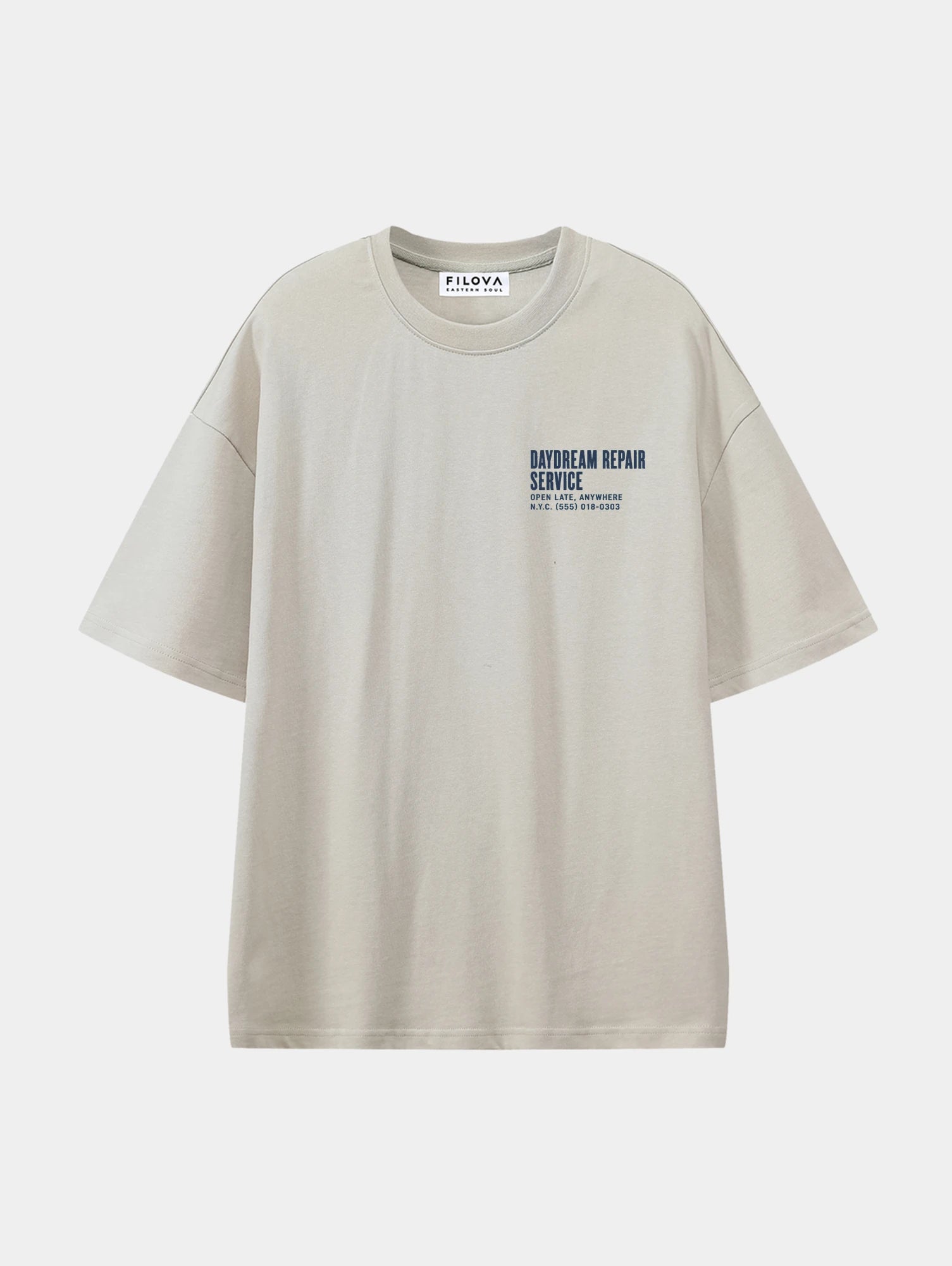 Daydream Repair Service Apricot graphic T-shirt, front view