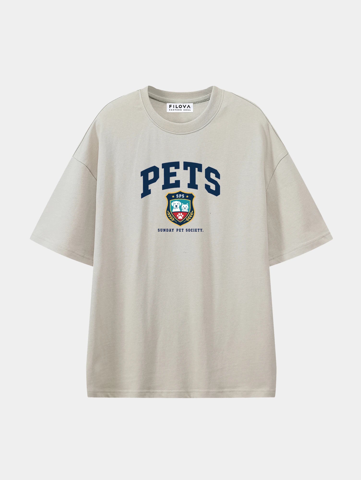 Sunday Pet Society Apricot graphic T-shirt, front view