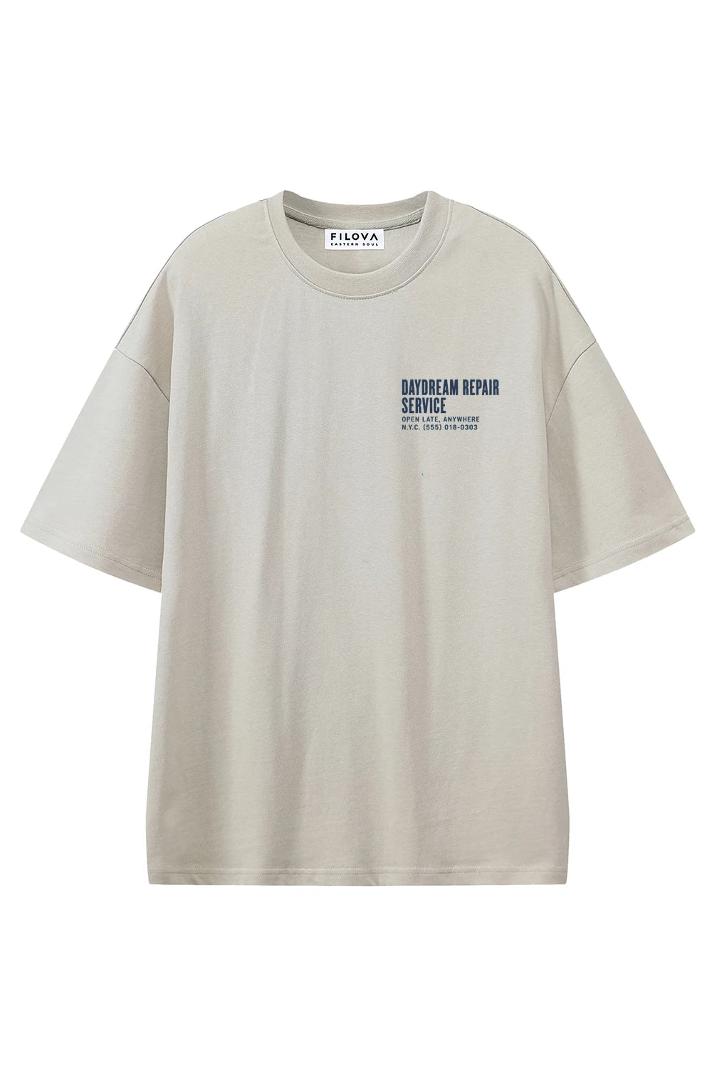 Daydream Repair Service Apricot graphic T-shirt, front view