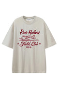 Pine Hollow Field Club Apricot graphic T-shirt, front view