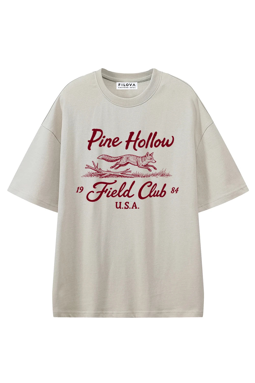 Pine Hollow Field Club Apricot graphic T-shirt, front view