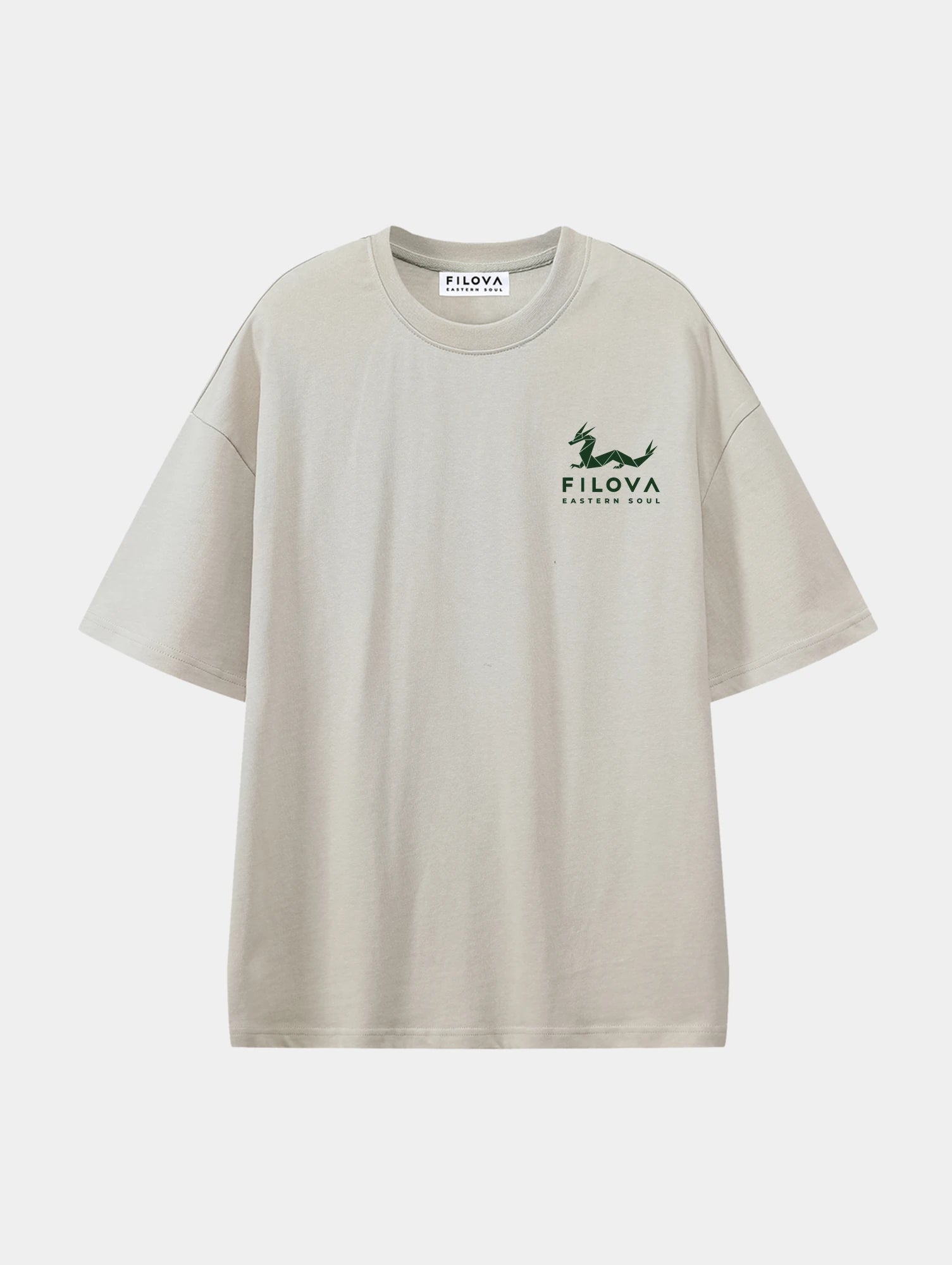 Filova Eastern Soul Basic Apricot graphic T-shirt, front view