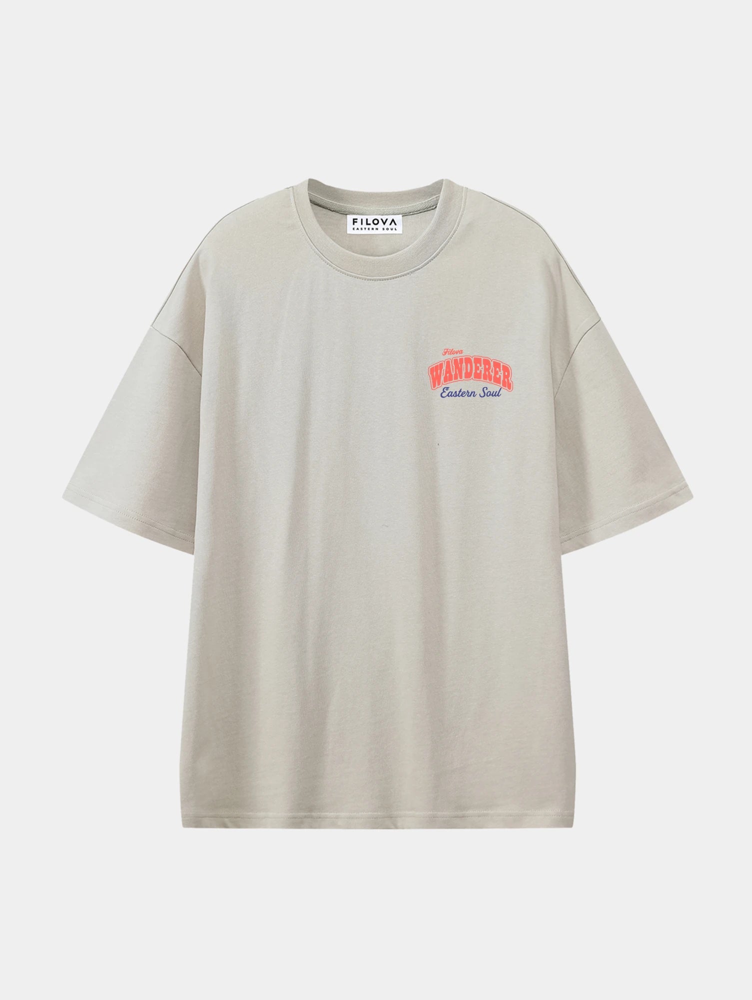 Filova Wanderer Eastern Soul Apricot graphic T-shirt, front view