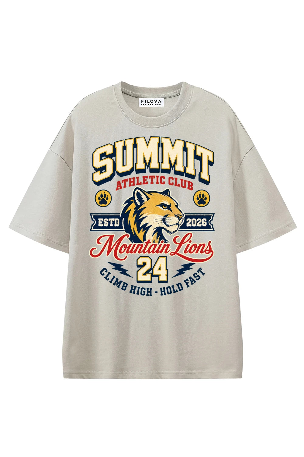 Summit Athletic Club Apricot graphic T-shirt, front view