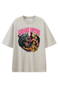 Moon Bites Apricot graphic T-shirt, front view