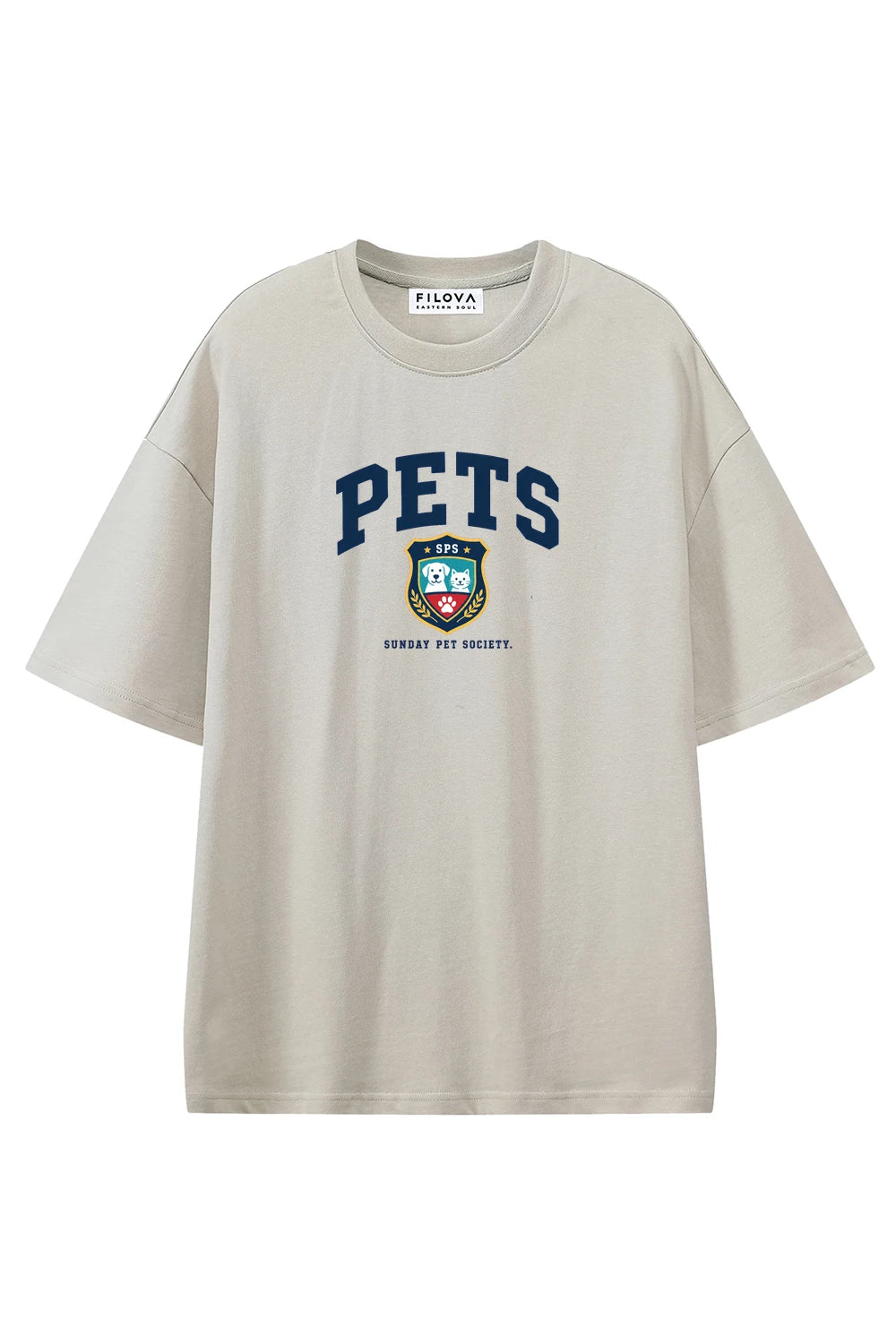 Sunday Pet Society Apricot graphic T-shirt, front view