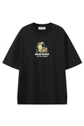 Moon Repair Black graphic T-shirt, front view