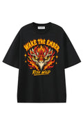 Wake The Ember Black graphic T-shirt, front view