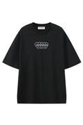 Tiny Chaos Club Black graphic T-shirt, front view