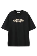 Cloud Nine Club Black graphic T-shirt, front view