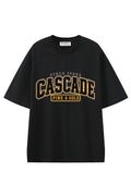 Cascade Pine Gold Black graphic T-shirt, front view