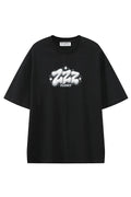 ZZZ Planet Black graphic T-shirt, front view