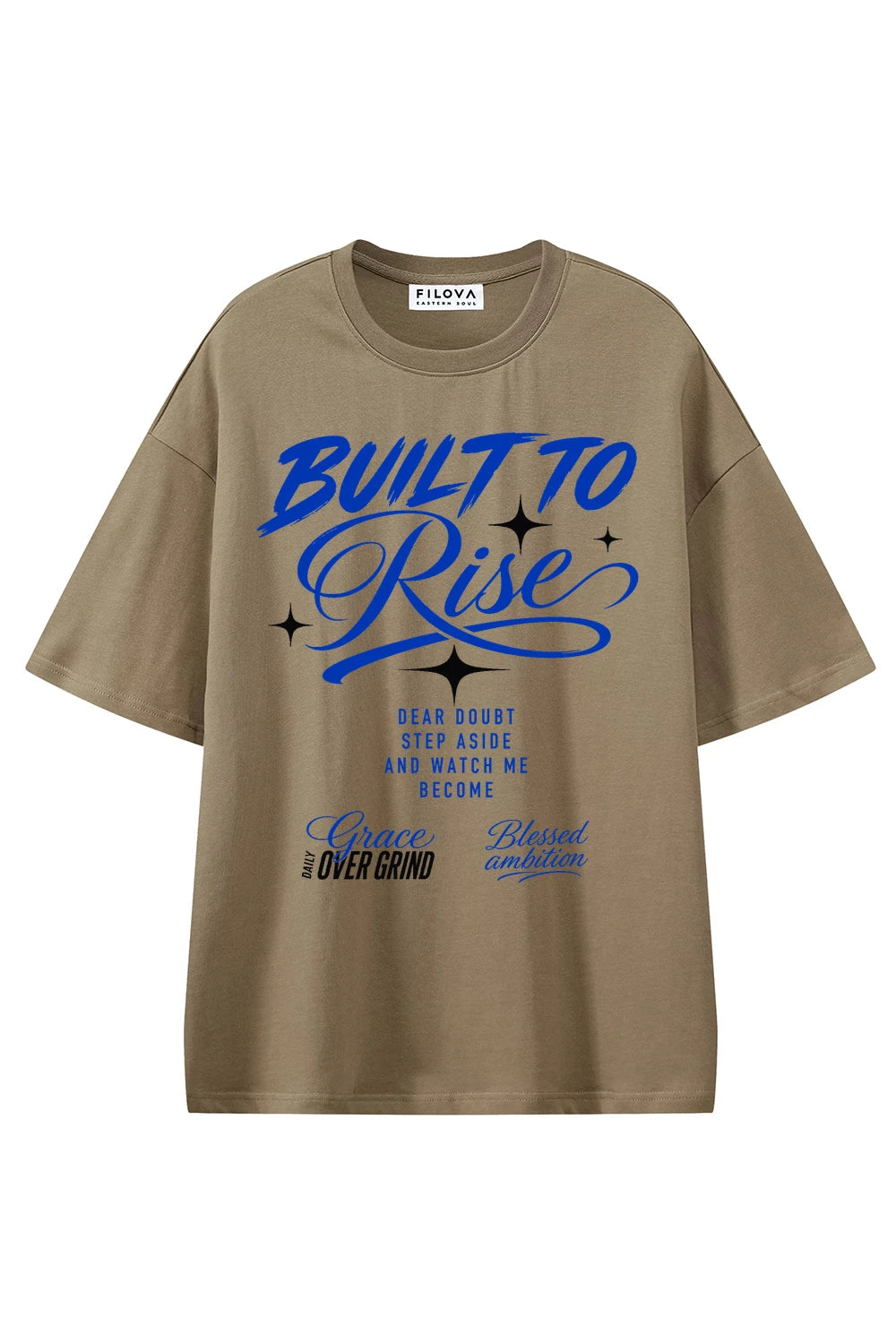 Built To Rise Coffee graphic T-shirt, front view