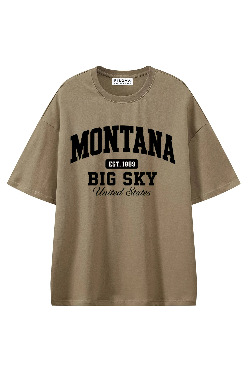 Montana Big Sky Coffee graphic T-shirt, front view
