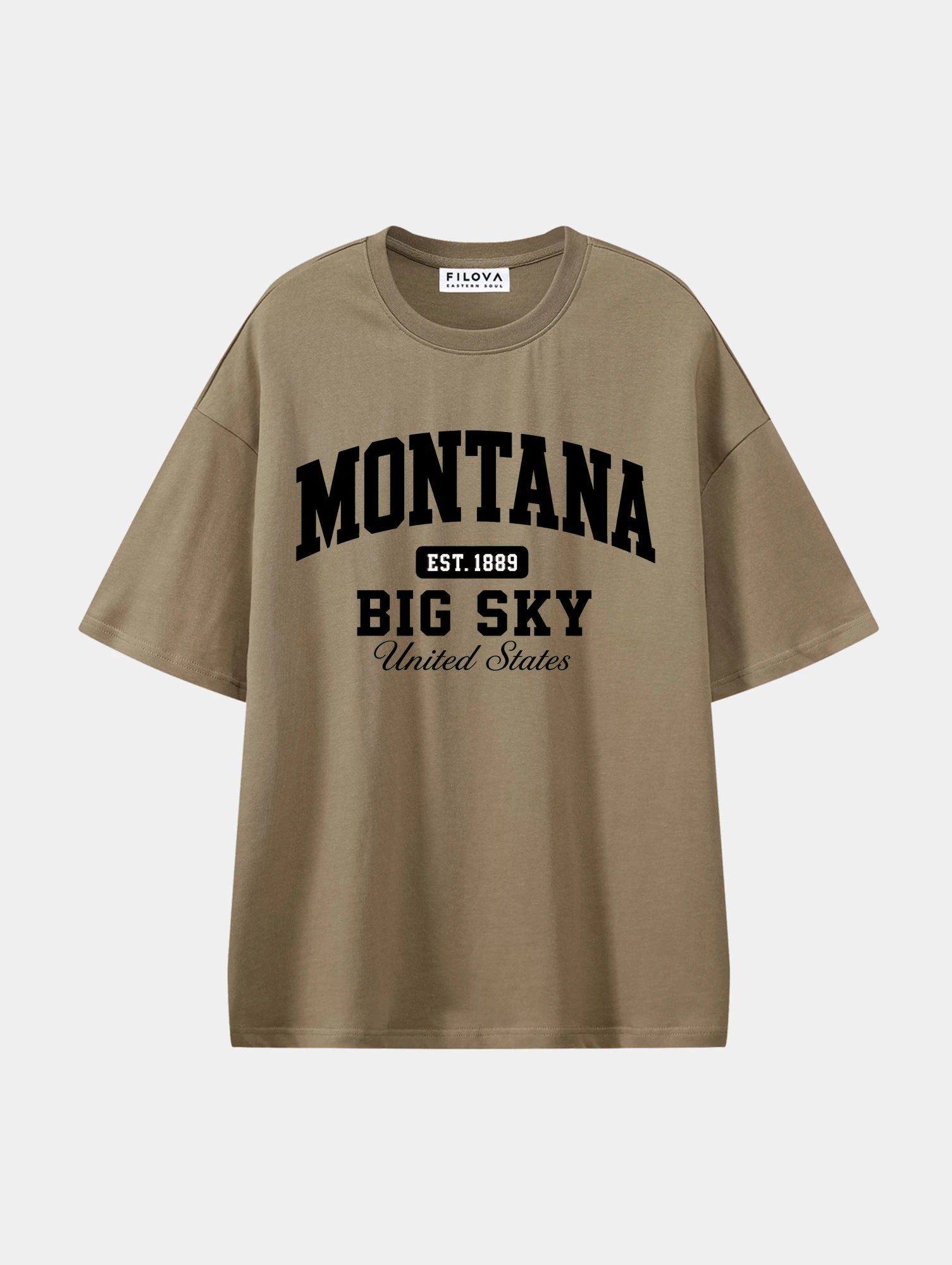 Montana Big Sky Coffee graphic T-shirt, front view