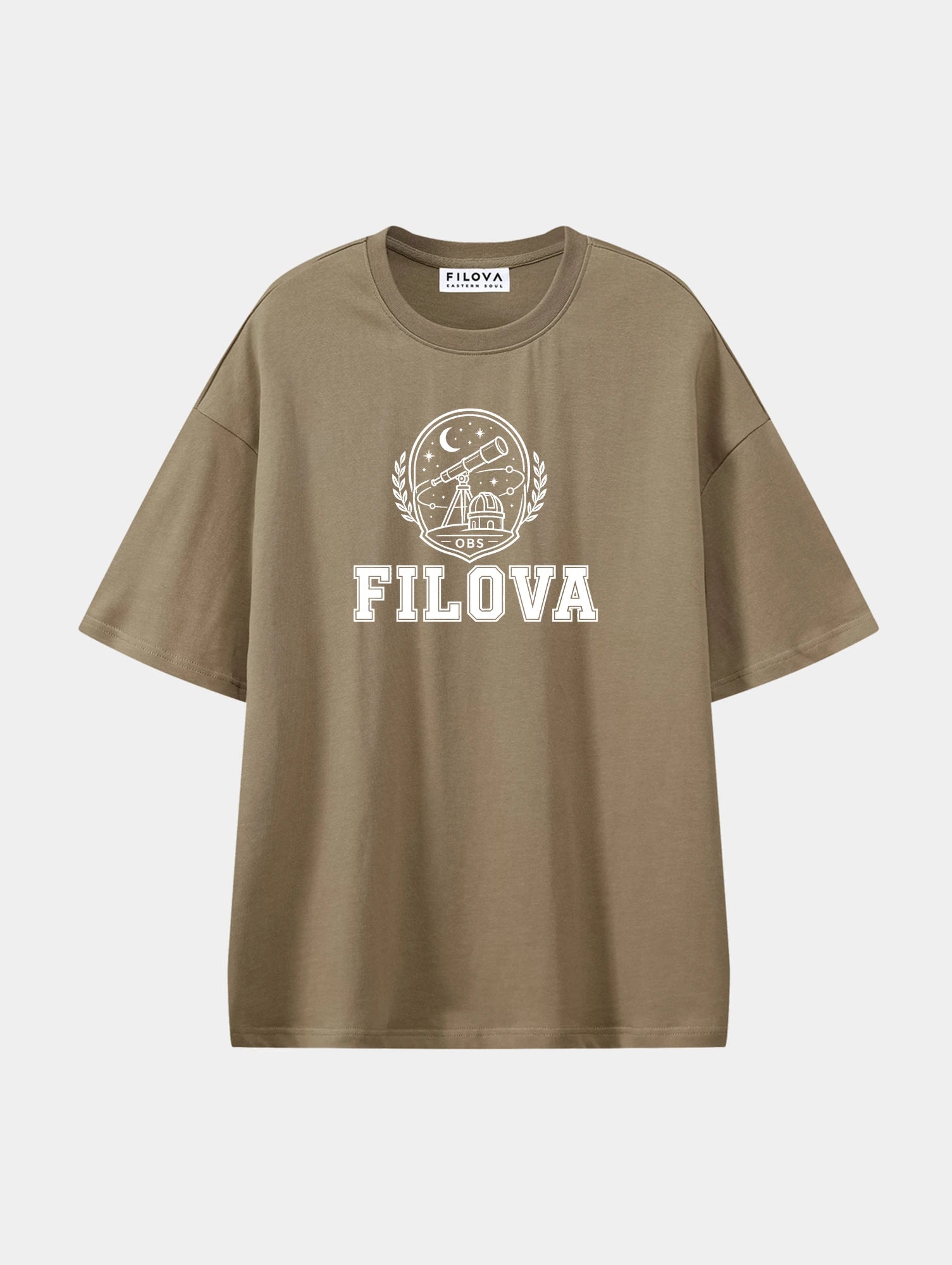 Filova Observatory Club Coffee graphic T-shirt, front view