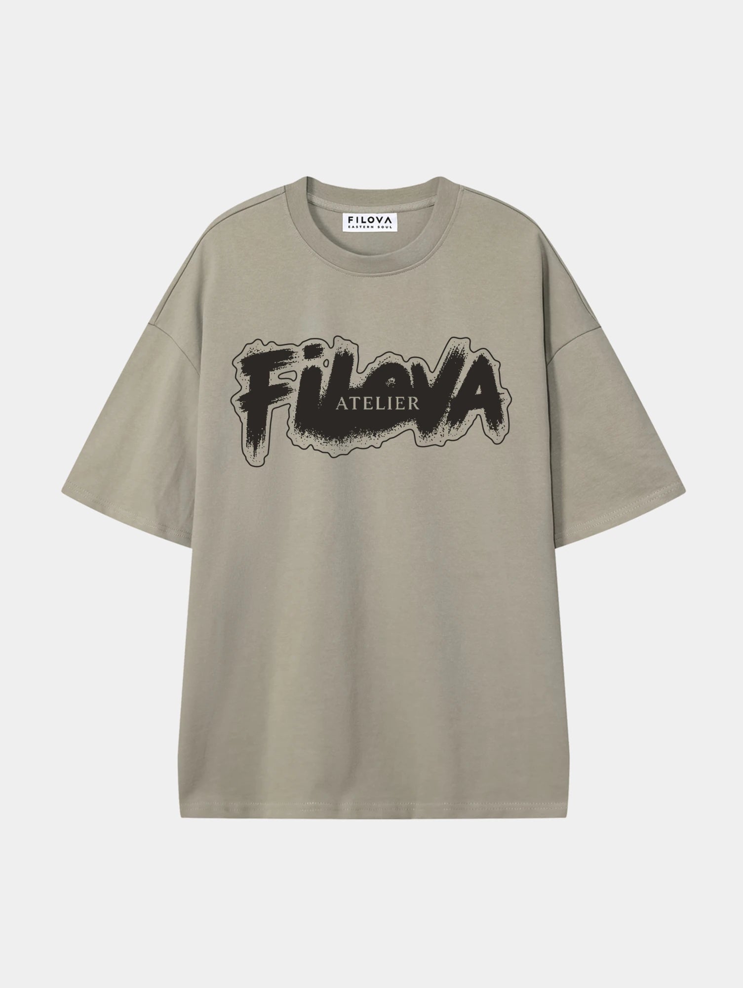 Filova Atelier Brush Dark Apricot graphic T-shirt, front view