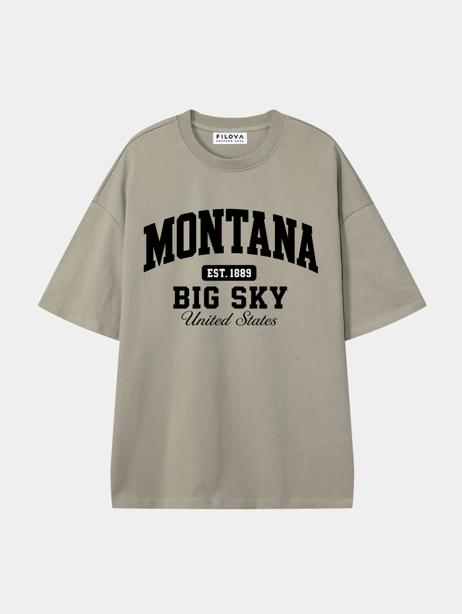 Montana Big Sky Dark Apricot graphic T-shirt, front view