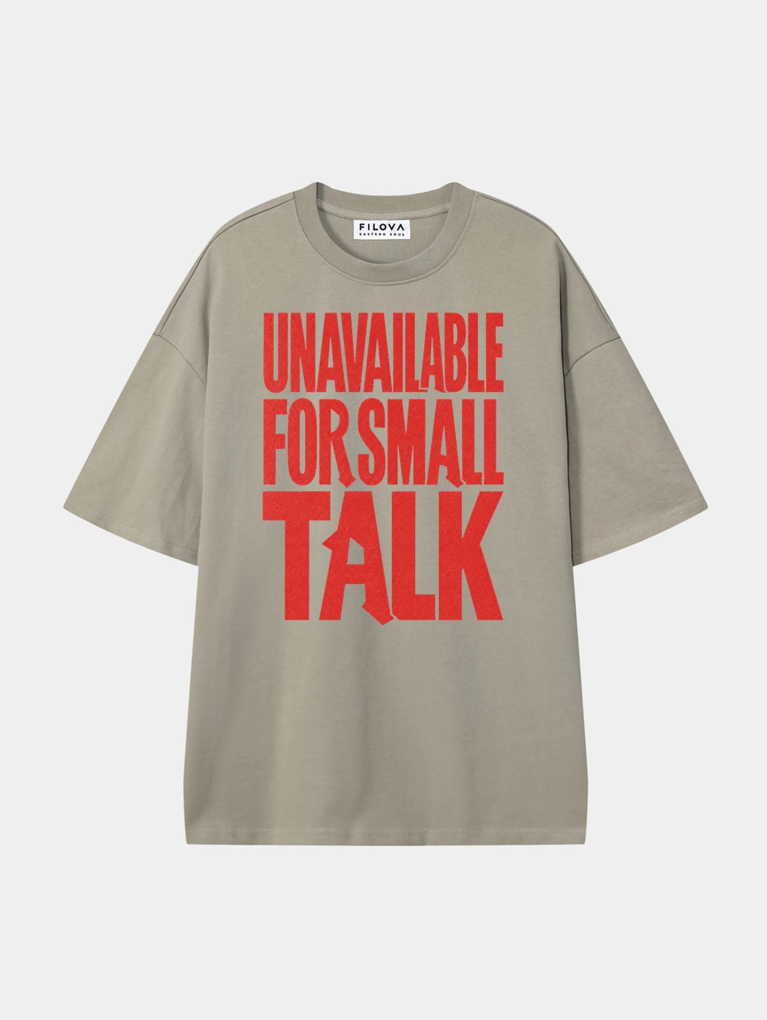 Unavailable For Small Talk Dark Apricot graphic T-shirt, front view