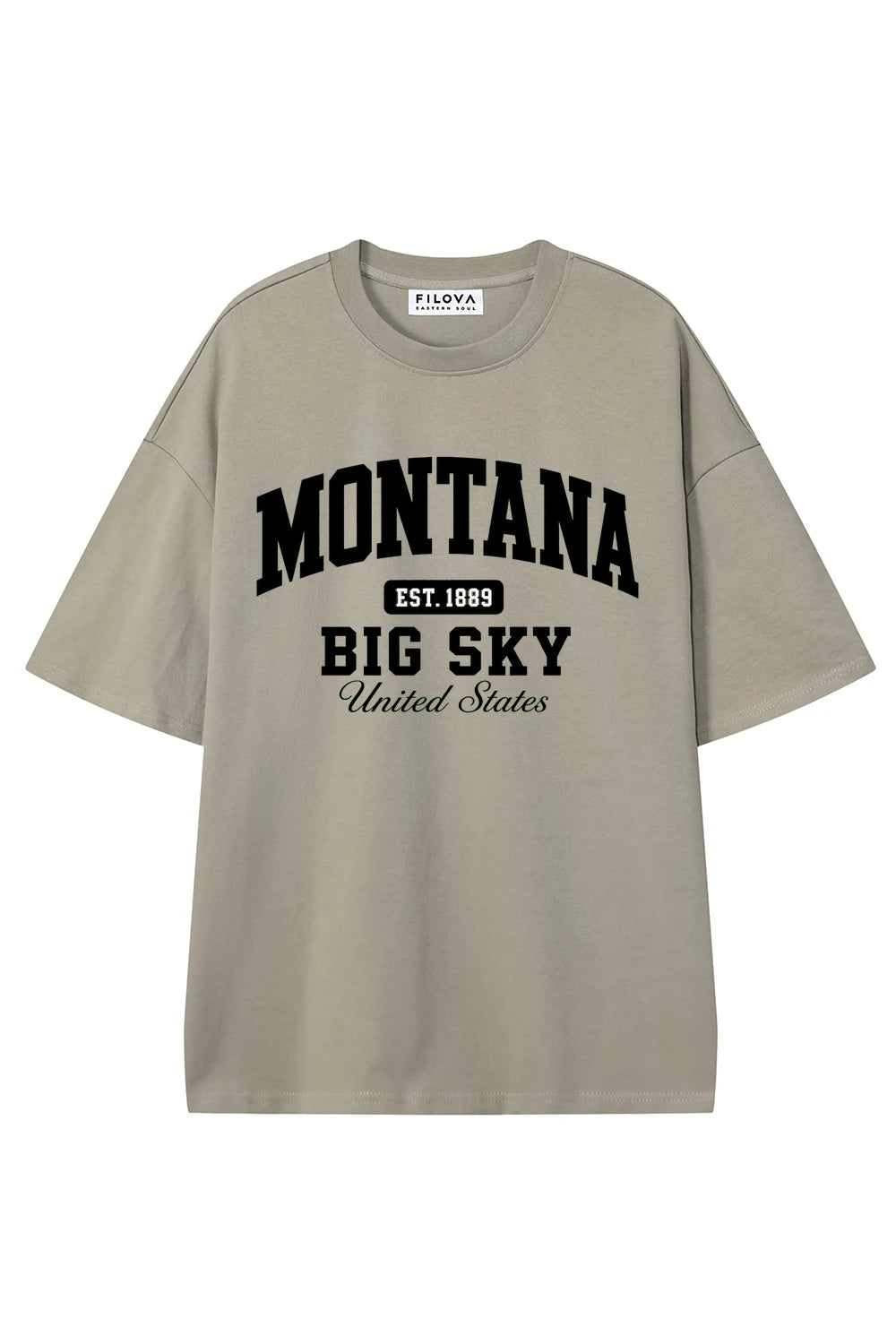 Montana Big Sky Dark Apricot graphic T-shirt, front view